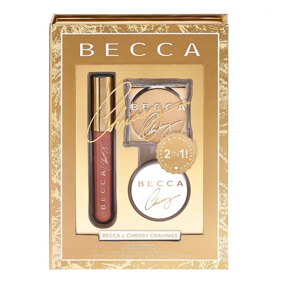 BRAND NEW BECCA x CRISSY 4 Cosmetic Items 3Pc Make-up Kit "Cravings Glow Recipe" - Picture 9 of 10